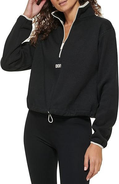 DKNY HALF ZIP SWEATER FLEECE PULLOVER - Image 3