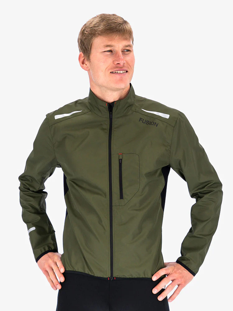 MENS S1 RUN JKT-GREEN/BLACK-S